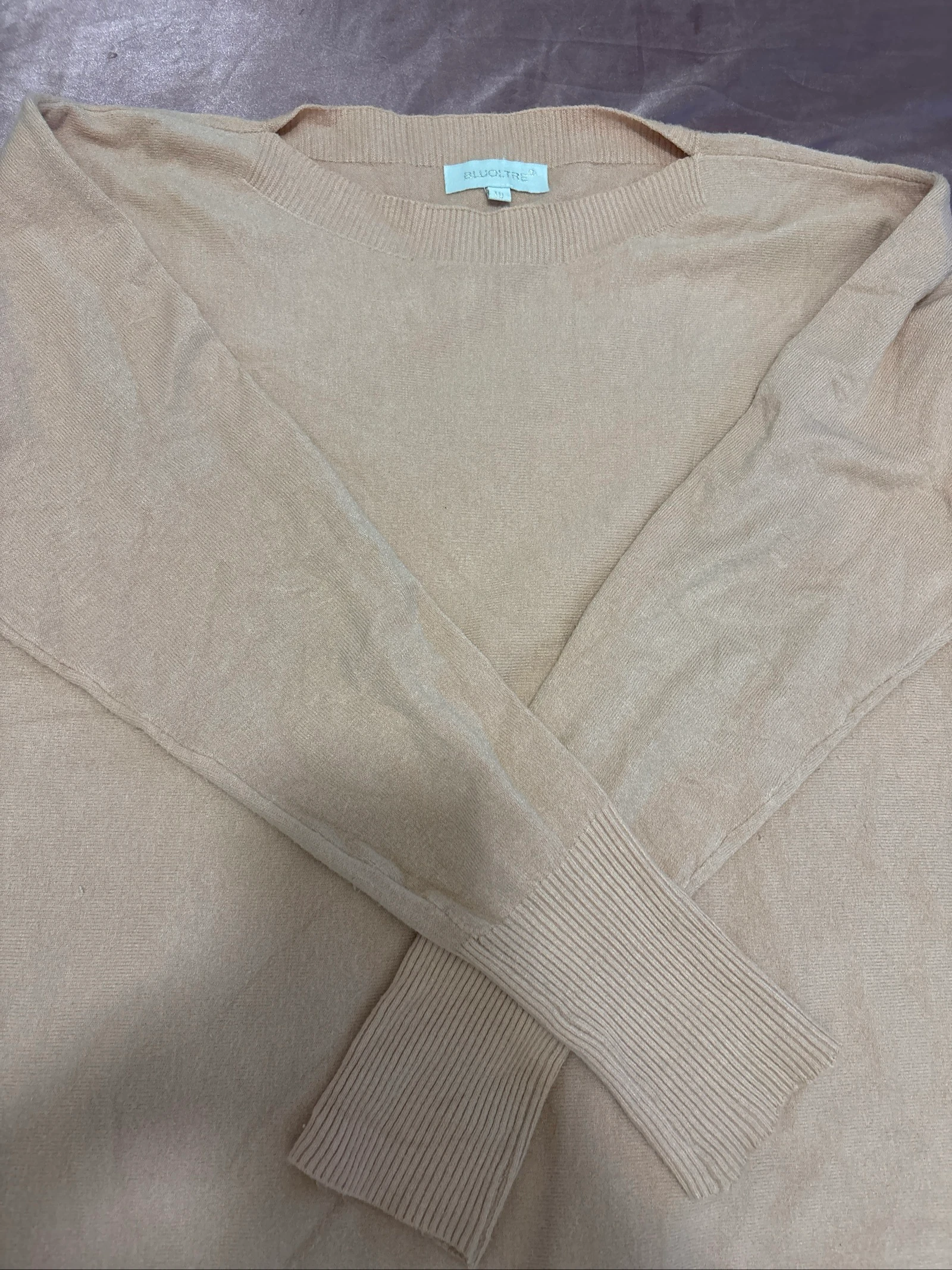Beige camel pull&Bear damespullover met ronde hals van lichte gebreide stof – photo 3